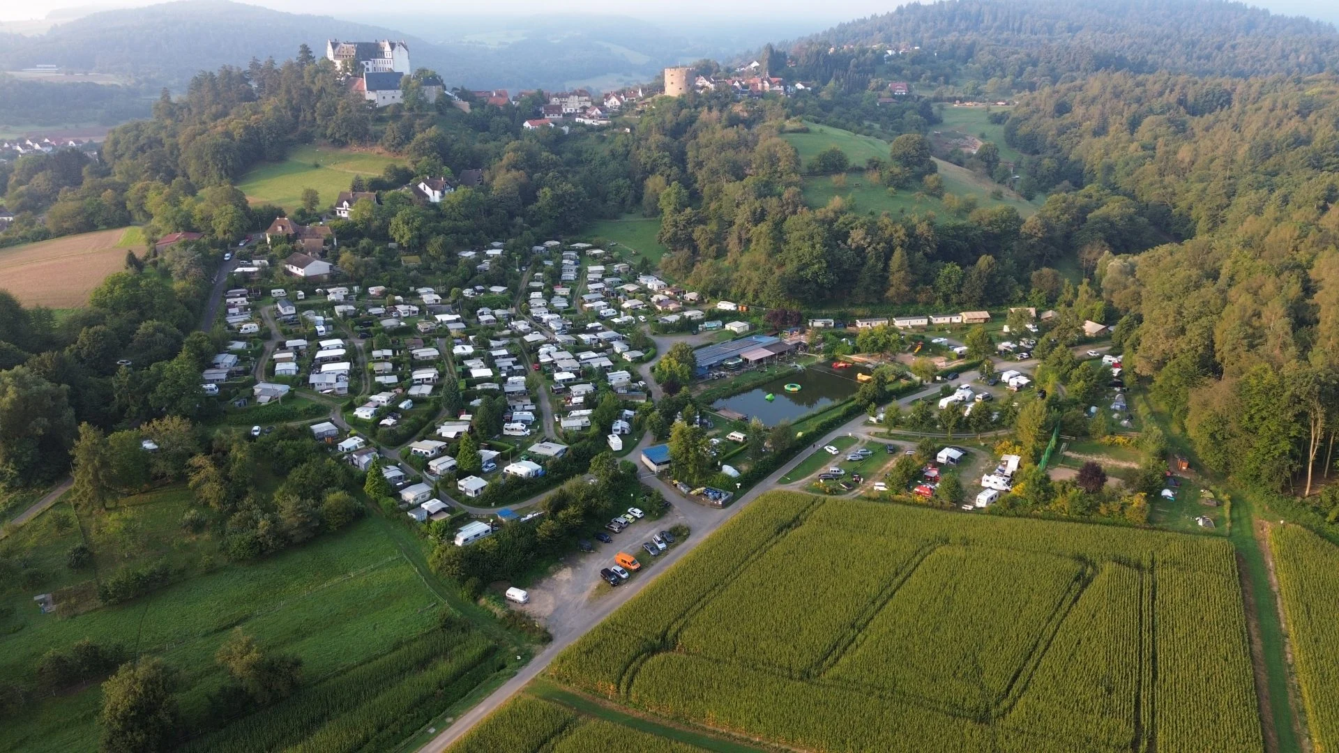 Campingplatz Odenwald-Idyll Luftaufnahme